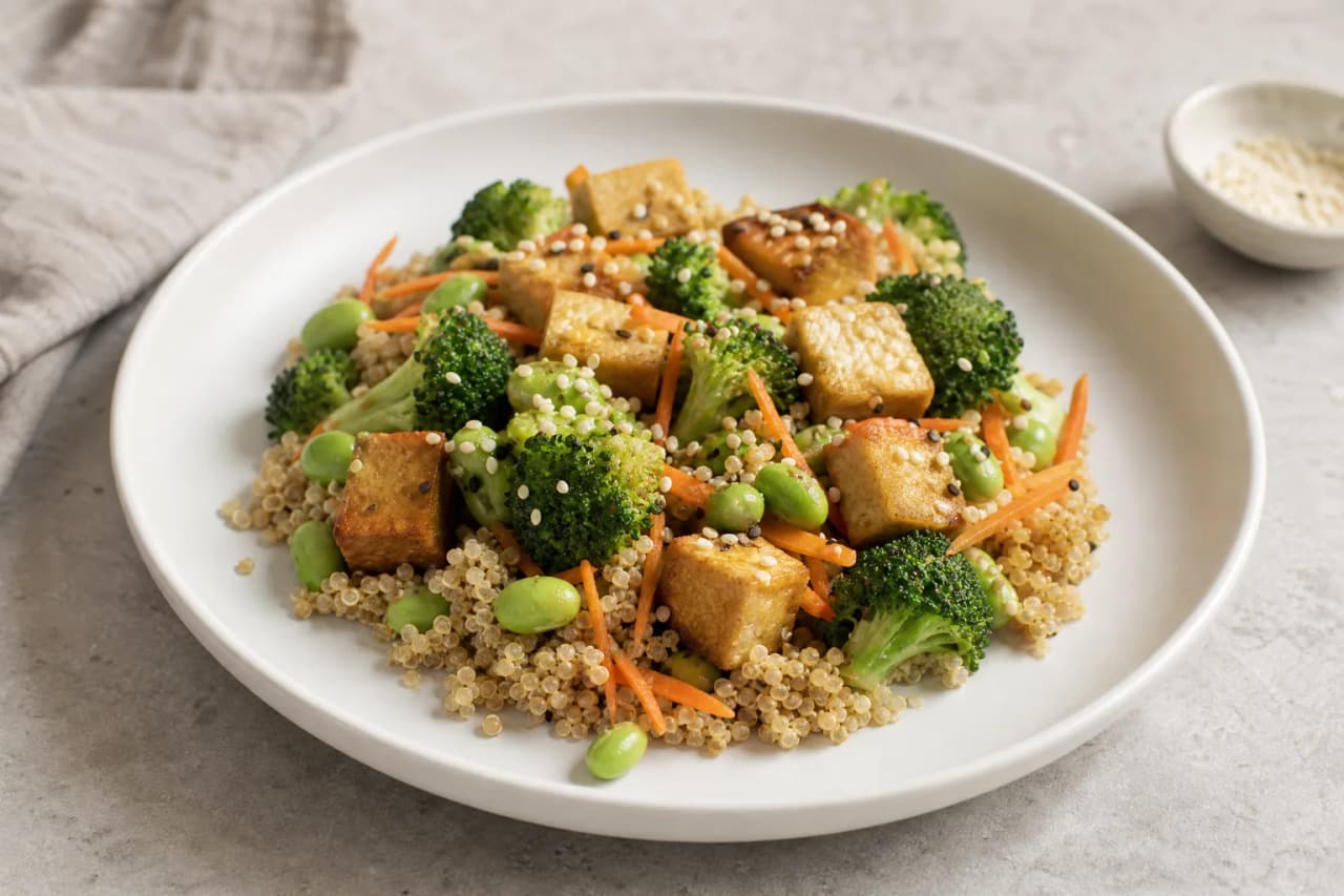 Vegan Protein Bowl, angerichtet