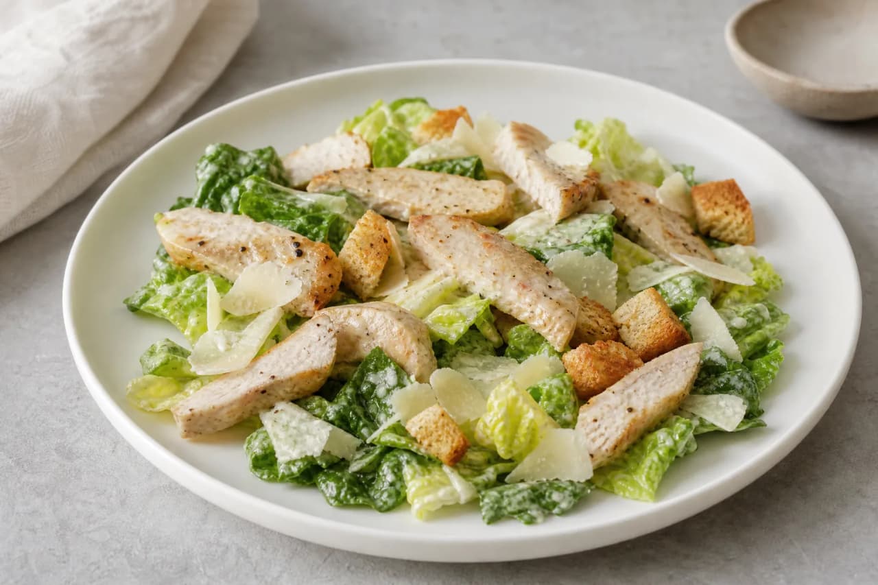 Caesar Salat, angerichtet