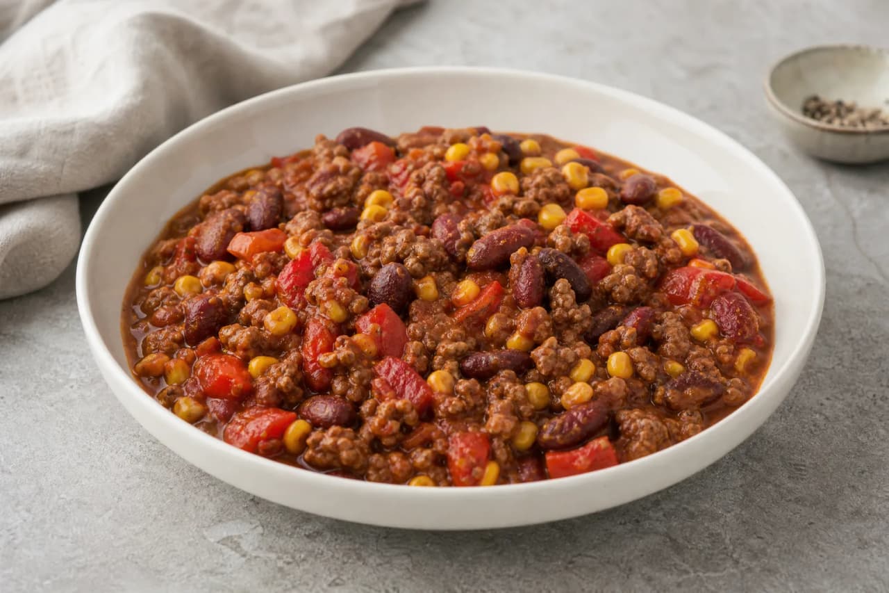 Chili con Carne, angerichtet