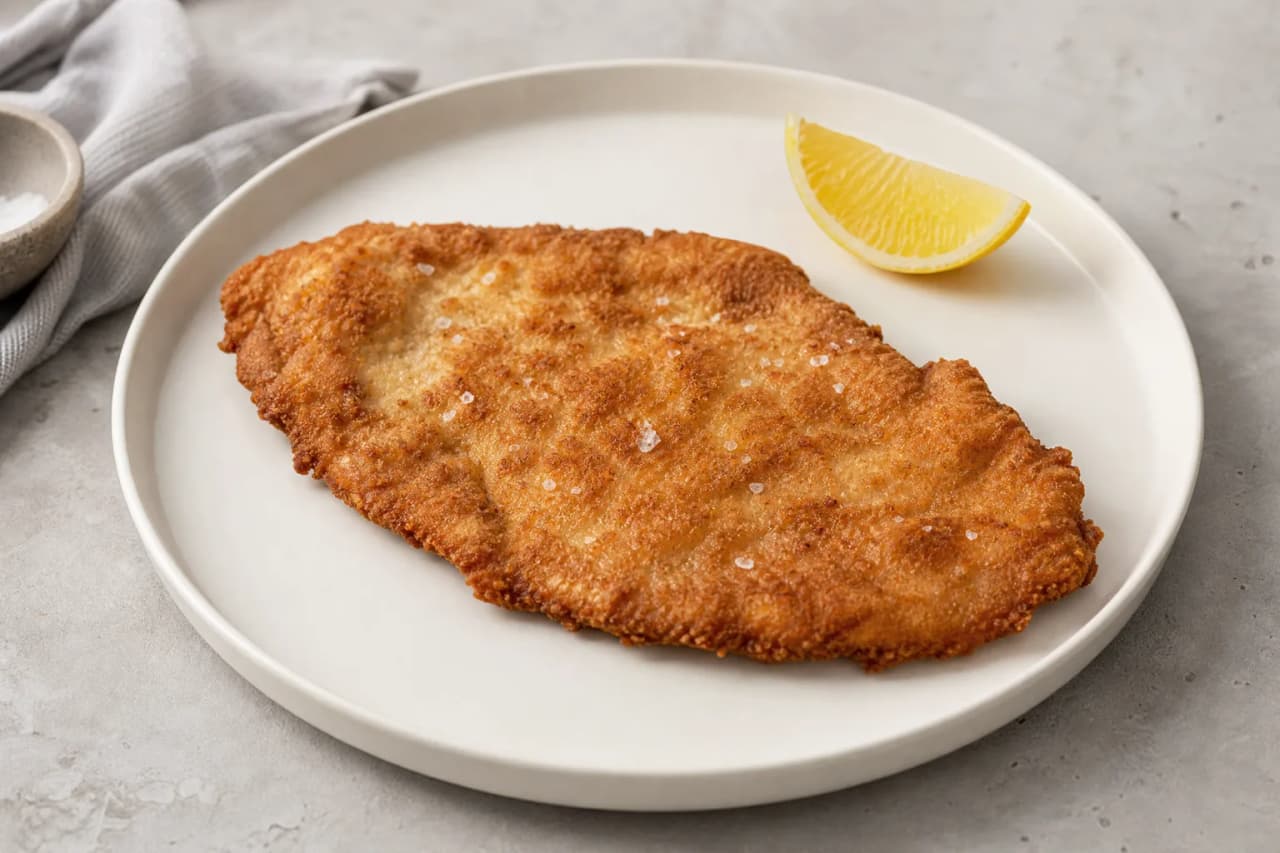 Hähnchenschnitzel, angerichtet