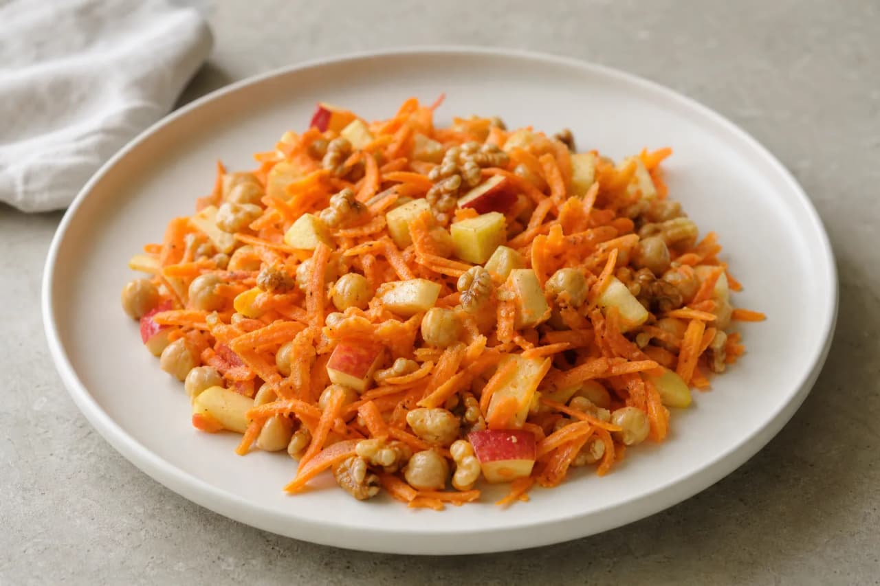 Möhrensalat, angerichtet
