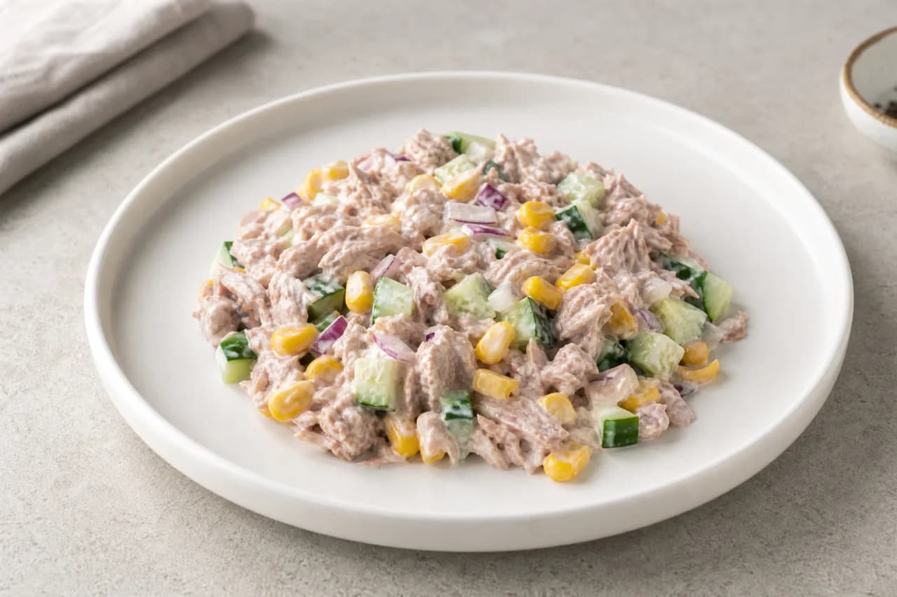 Schneller Thunfischsalat, angerichtet