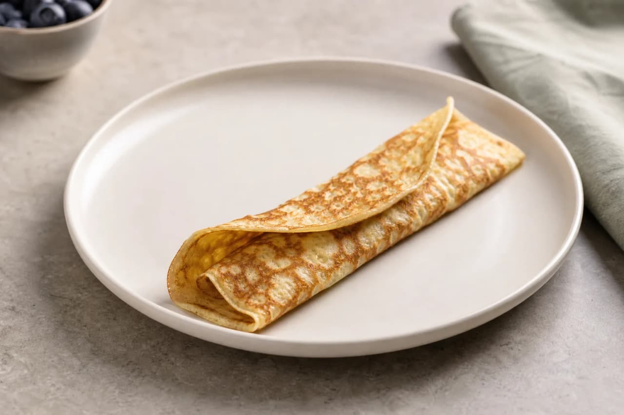 Eierpfannkuchen, angerichtet