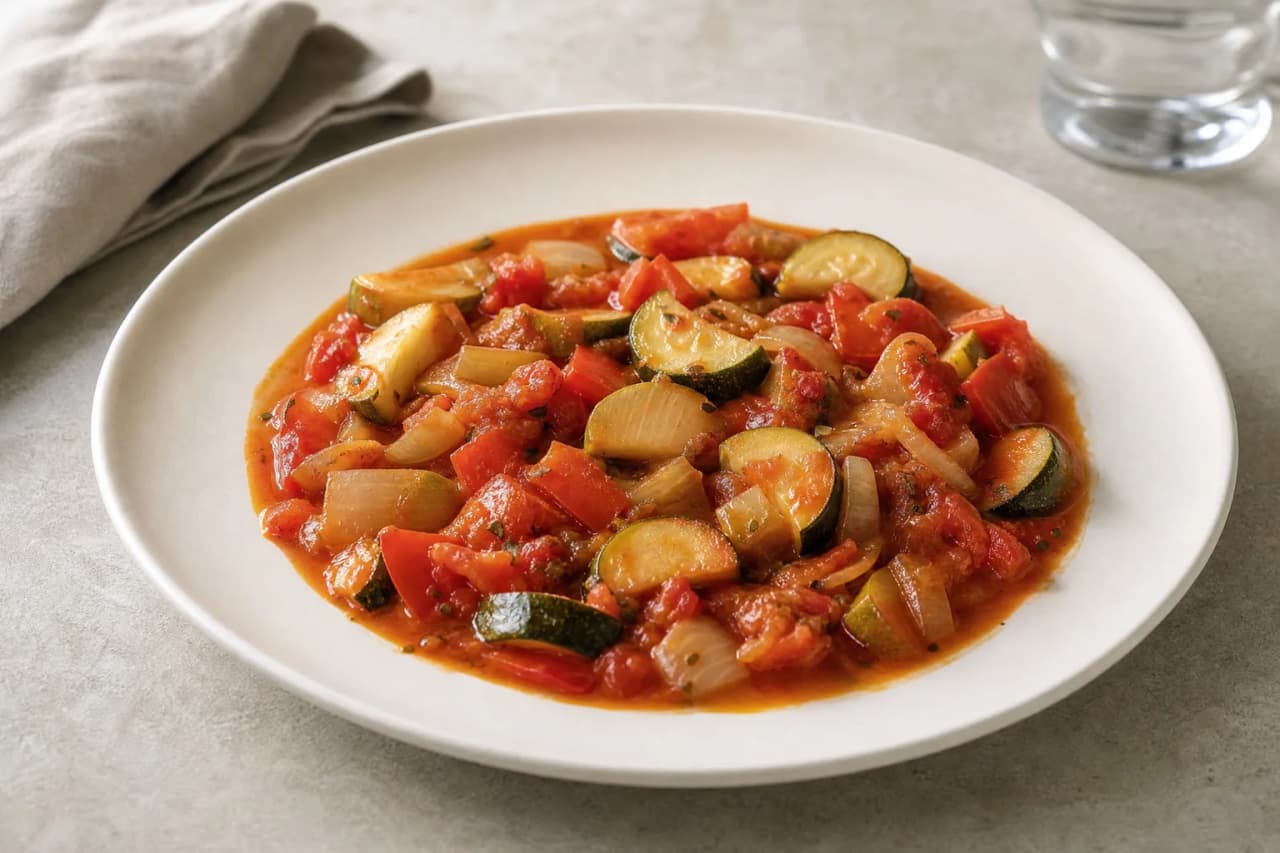 Ratatouille, angerichtet